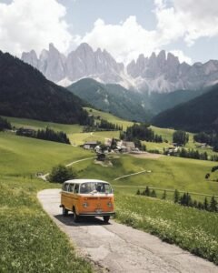 between the mountains